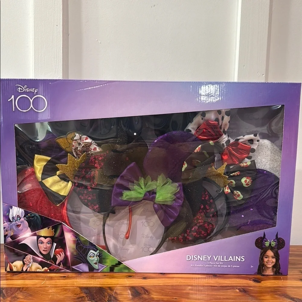 NIB Disney Villains Ear Headband Set of 5